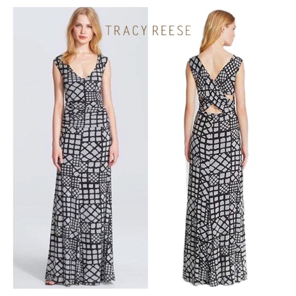 Tracy Reese Dresses & Skirts - Tracy Reese Cross Back Jersey Maxi Dress